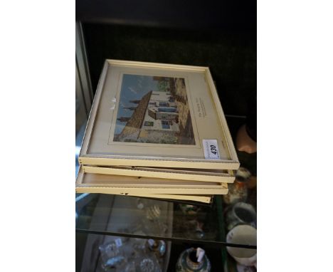A collection of eight Brocklehurst Wisdon Macclesfield silks, to include the Hanging Gate, Garswood Old Rectory, Sailing of t