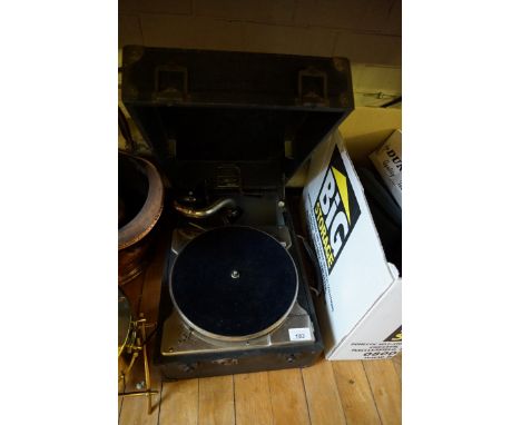 A vintage Decca record player.