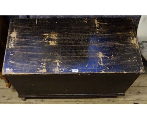 A vintage painted pine blanket chest.