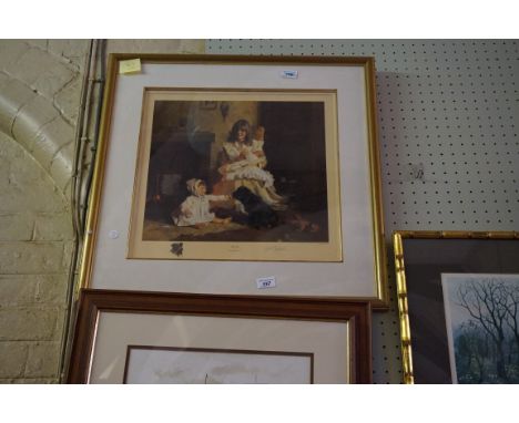A David Shepherd pencil signed print entitled 'Biscuits'.