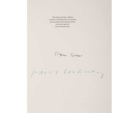 Hockney (David).- Spender (Stephen) Hockney's Alphabet, special edition signed by both Hockney and Spender, 26 colour illustr