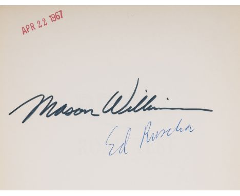 Ruscha (Ed), Mason Williams &amp; Patrick Blackwell. Royal Road Test, first edition, [one of 1000 copies], signed by Ed Rusch