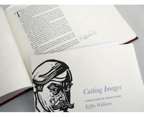 SIR KYFFIN WILLIAMS RA signed fully in pencil, limited edition (23/275) Gregynog Press 2002 volume of 'Cutting Images' (A Sel