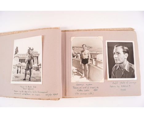Approximately 49 Military photographs, Italy 1945-46, by Vera Symonds of Cambridge, Women's Army event, each album, annotated