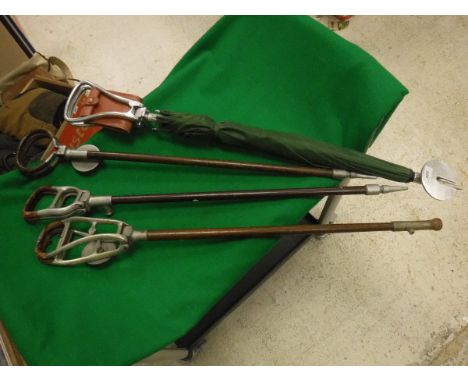 A John Cotton shooting stick and another vintage shooting stick
