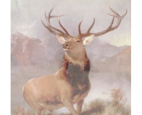 AFTER SIR EDWIN LANDSEER "The Death of a Stag in Glen Tilt", a coloured engraving by George Sobel, later coloured, published 