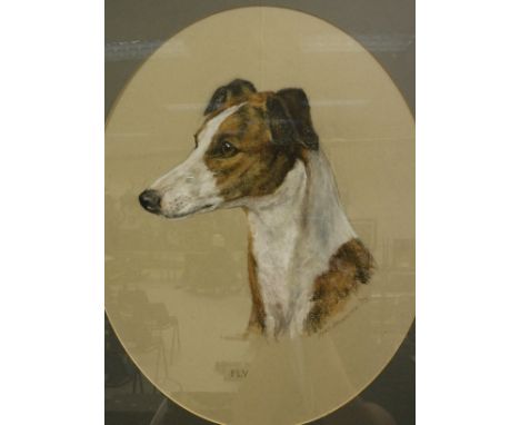 MARY BROWNING "Fly", study of a greyhound head, pastel, signed and dated '75, together with four various prints depicting fox