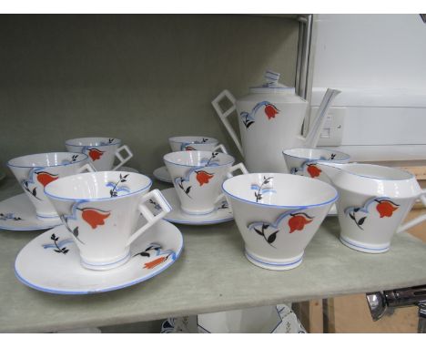 A Deco china tea service