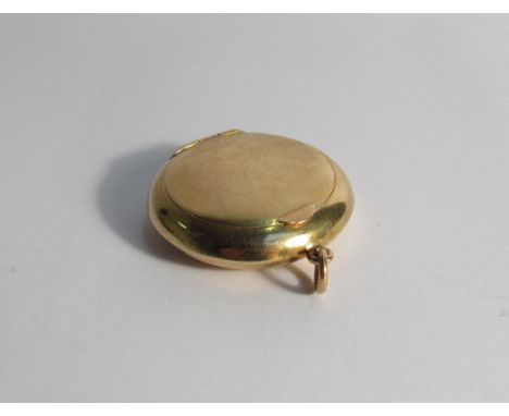 A 9ct gold fob snuff/pill box of plain form, 12g