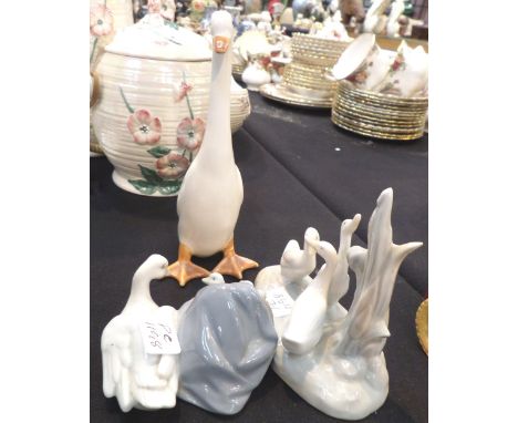Lladro ducks and two others