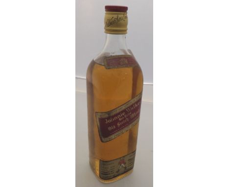 Sealed bottle of Johnnie Walker Red Label whisky c1969