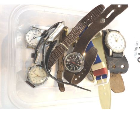 Box of mechanical wristwatches including Oris and Rotary