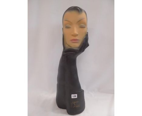 c1930's Christian Dior retailer's display plaster mannequin bust