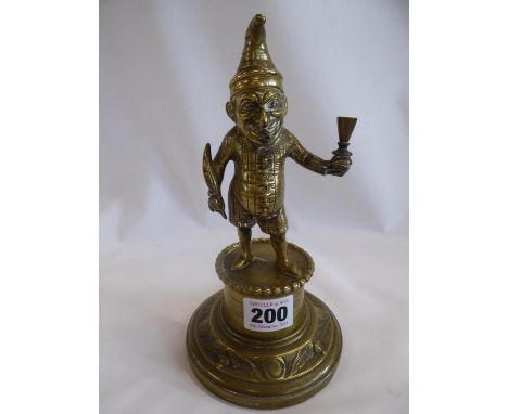 Victorian brass 'Punch' gas cigar lighter