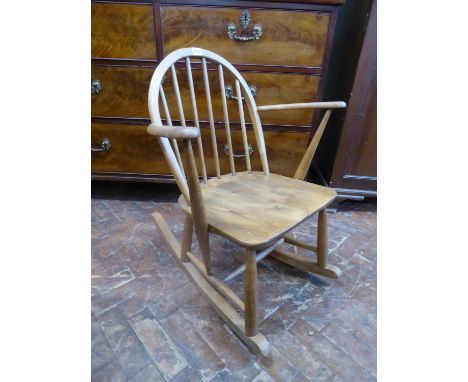 Ercol elm windsor child's rocking chair