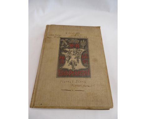 Book - 'Eton of Old or Eight Years Since' - Griffith Farran &amp; Co Ltd 1892 (Front and rear cover written name - G. Cunliff