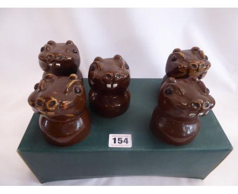 Set of 5 vintage fairground 'whac-a-moles'