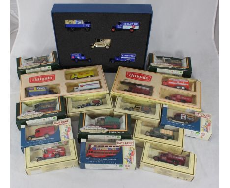 A small collection of assorted boxed model cars and vehicles including various Corgi Eddie Stobart vans, a selection of Lledo