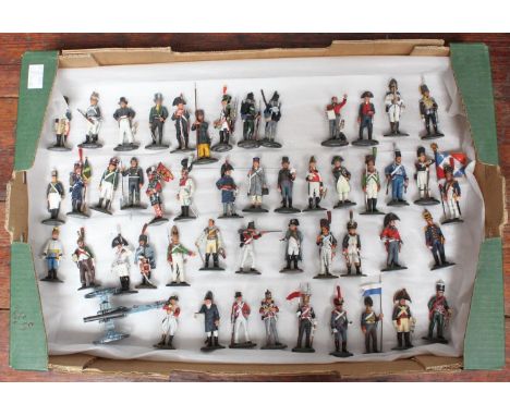 100 delPrado 'Napoleon at War' model toy soldiers including two cannons and 100 'Napoleon at War' catalogues in three folders
