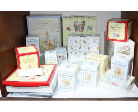 SECTION 16. A collection of assorted boxed ceramic collectables comprising a selection of Royal Albert Beatrix Potter wares, 