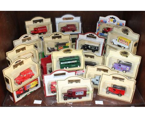 SECTION 38. A collection of approximately 35 assorted boxed die-cast model vehicles, predominantly Lledo 'Days Gone' examples