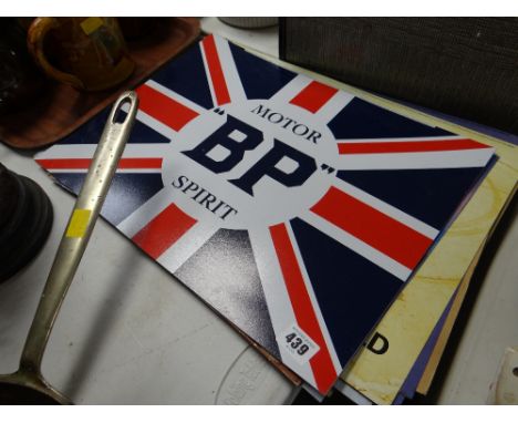 A parcel of vintage metal advertising signs