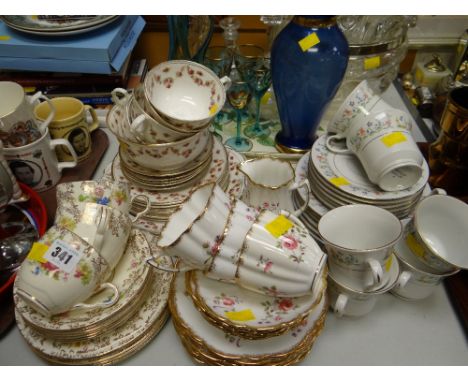 A parcel of various patterned vintage teaware