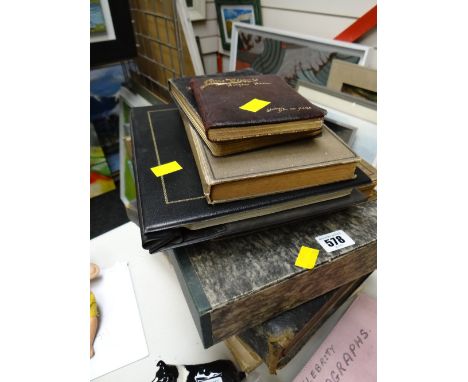 A parcel of various vintage ephemera, postcards, notebooks etc