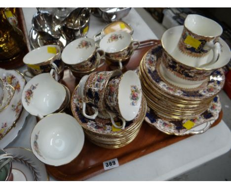 Vintage English Staffordshire bone china 'Bon' patterned teaware