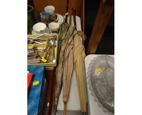 Three vintage parasols