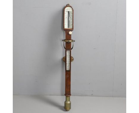 the ivory dial signed James Turkill, Middlesborough, with engraved ivory dial registering from 27-31, adjustor knop and therm