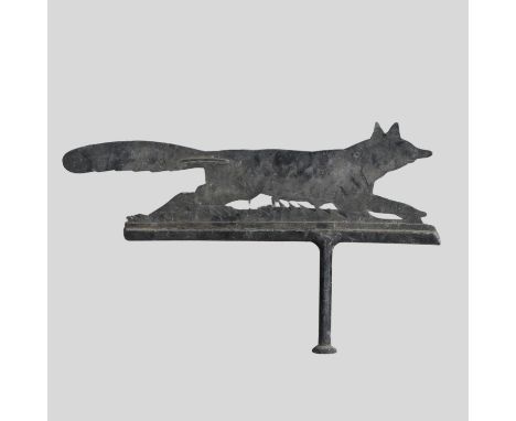 in the form of a running fox, height 47cm, width 76cm.  *CR  Missing compass points, minor losses to paint.