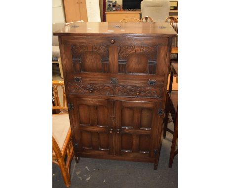 20th Century oak drinks cabinet possibly by Old Charm