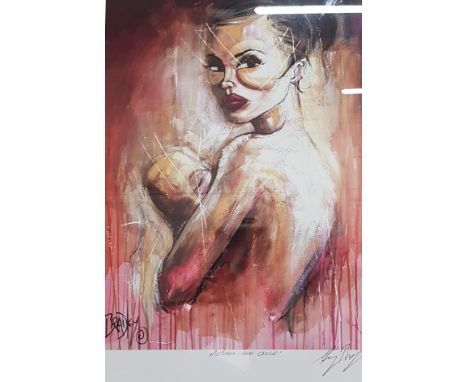 SIGNED TERRY BRADLEY PRINT MOTHER AND CHILD