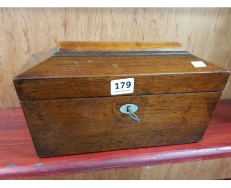 GEORGIAN MAHOGANY TEA CADDY 