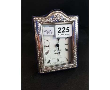 SILVER MOUNTED CLOCK 