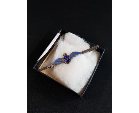 SILVER AND ENAMEL RAF SWEETHEART BROOCH