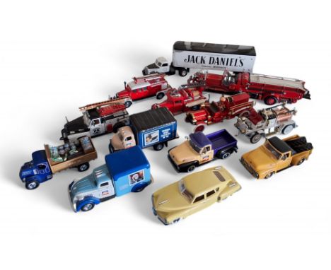 Matchbox Dinky Big Rig Tractor and Trailer Units - DYM92015 1948 Diamond T "Jack Daniels Tennessee Whisky"; DY011/SA Tucker T