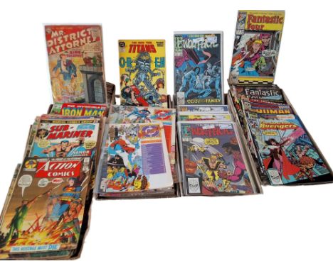 Comics - Over 1000 Marvel, DC and Independent silver and bronze age comics, including Action Comics, Mr District Attorney, Su