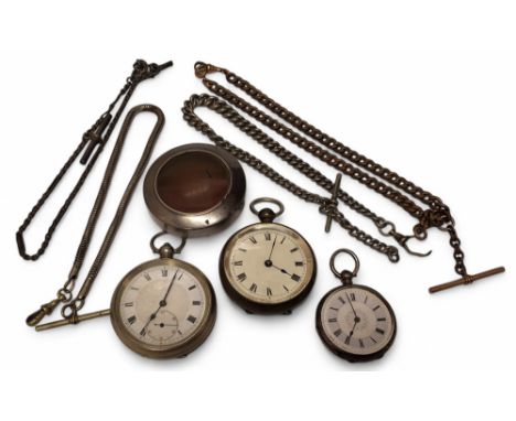 A white metal open face pocket watch, the movement engraved 'Non Magnetic - High Grade - Fully Jewelled', white enamel dial, 