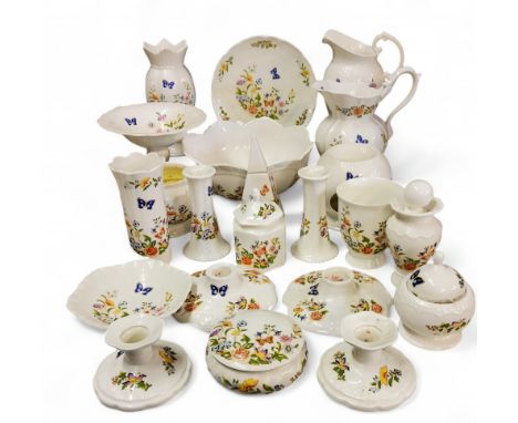 Aynsley Cottage Garden - comport, jugs, bowls,&nbsp; candlesticks, trinket jars and covers, etc
