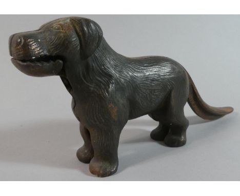 An Early 20th Century Nutcracker in the Form of a Dog, 23cm Long 