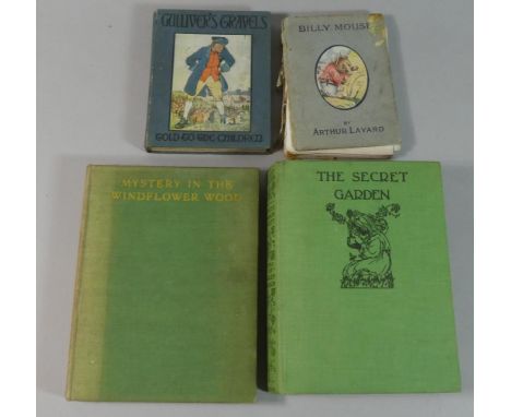 A Collection of Four Vintage Children's Books to Include Billy Mouse by Arthur Layard, Gulliver's Travels, 1936 Editions of T