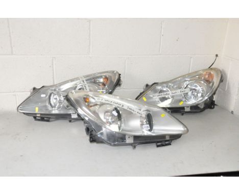 THREE VAUXHALL CORSA HEADLAMP ASSEMBLIES comprising of a NS and OS for a 2006-2011 Deisel and a NS for a 2006-2011 Petrol (3)