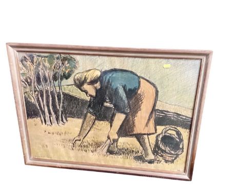 Martin Elmond (1895-1965) lithograph, Gleaner, signed and numbered