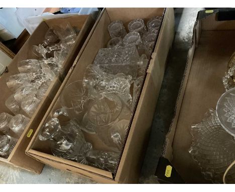 Collection of cut glass and glass light fittings