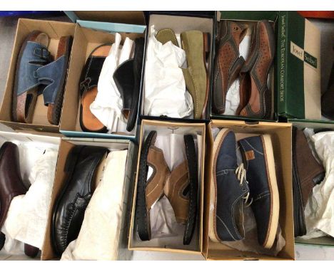 Selection of gentlemen's casual shoes makes include Camel Active, Joseph Siebel, John White etc. Size UK 9½ - 10. Boxed, unwo