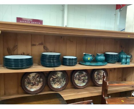 Group of Denby ceramics and collectors plates.