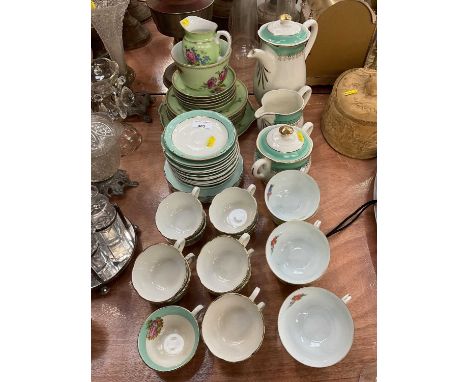 1930s Czechoslovakian porcelain teaset and a 1950s Sarreguemines coffee set