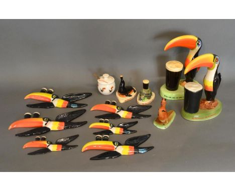 A Carltonware Guinness Advertising Model Of A Toucan  entitled My Goodness My Guinness, together with another similar, a set 